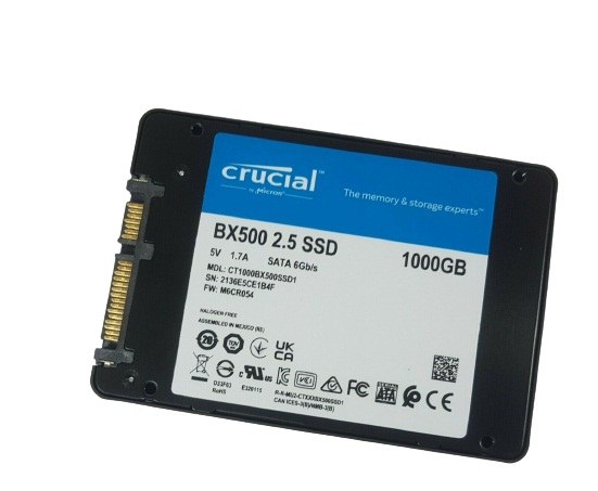 Crucial BX500 1TB 3D NAND SATA 2.5-Inch Internal SSD, up to 540MB/s -  CT1000BX500SSD1, Solid State Drive