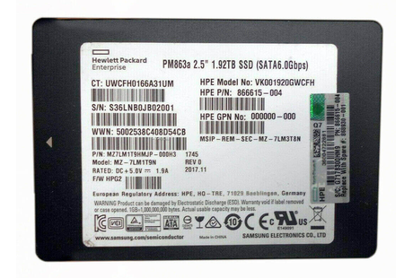 HPE 877790-B21 1.92TB SSD SATA 6GBPS