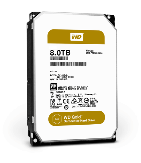 Western Digital WD8002FRYZ 8TB 7.2K RPM HDD SATA-6GBPS