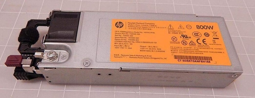 735051-401 HP 800 Watt Flex Slot -48VDC Hot Plug Power Supply | New Bulk Pack
