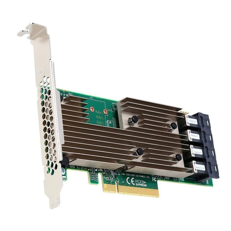 SAS9305-16I Broadcom SAS 12GBPS Non-Raid Controller 16-Ports Internal PCI-E 3.0 | New Bulk Pack