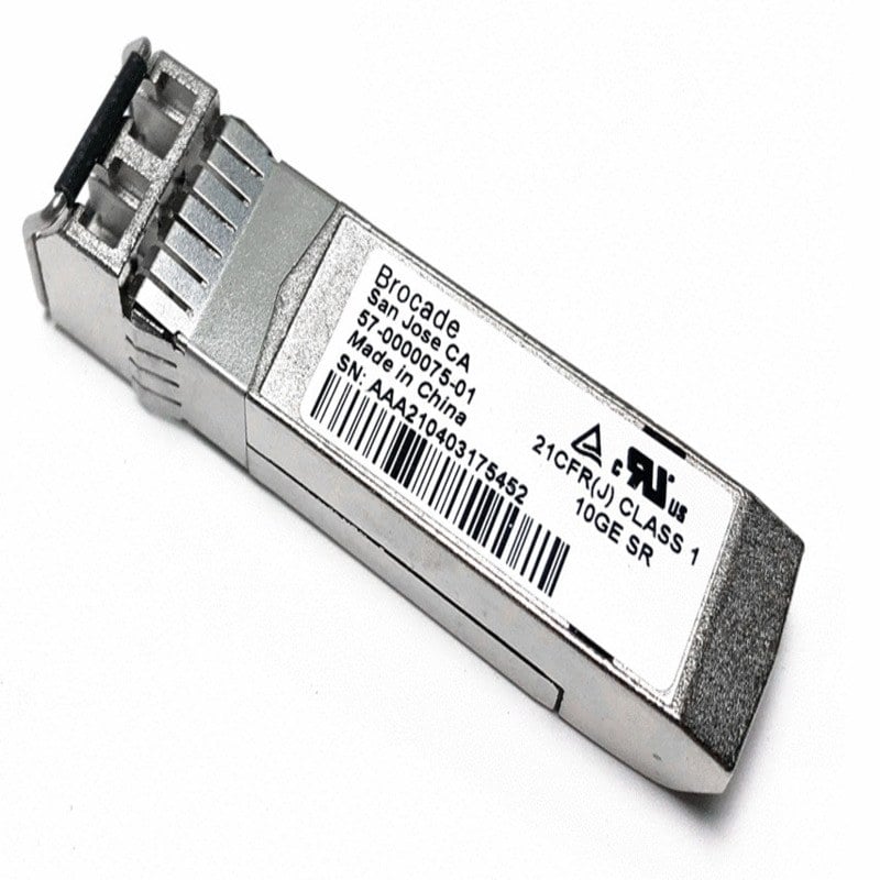 10G-SFPP-SR-8 Brocade 10GBase-Sr Lc Multi Mode SFP+ Transceiver Module | Refurbished