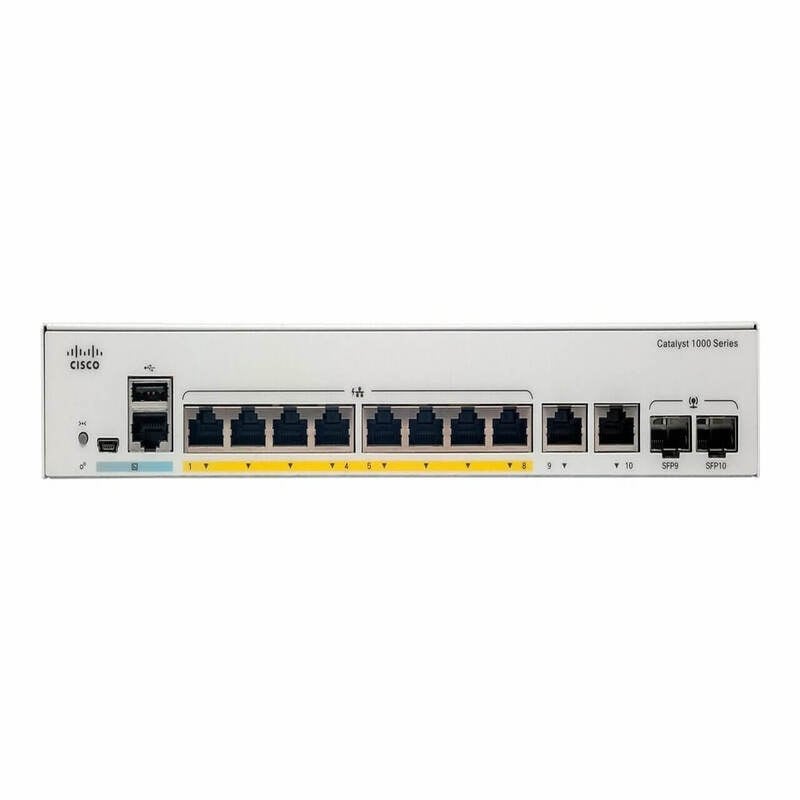 C1000-8T-E-2G-L Cisco Catalyst 8 Ports Ethernet Switch Layer 2 | New Factory Sealed