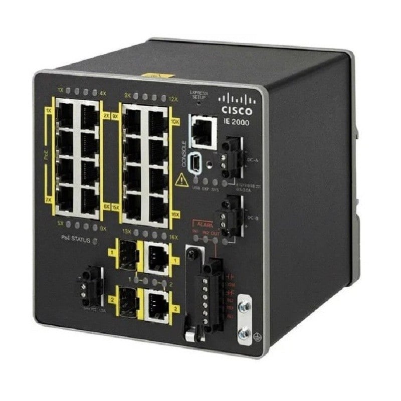 IE-2000-16TC-G-X Cisco Industrial Ethernet 2000 Series 20 Ports Managed Switch | Refurbished