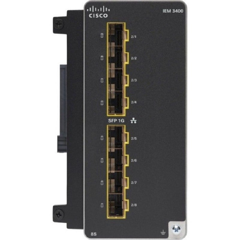 Cisco IEM-3400-8P Catalyst 8 Ports 8GbE Expansion Module PoE Twisted Pair | Refurbished