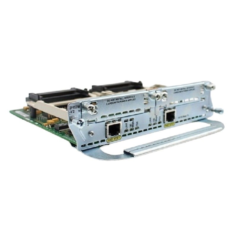 Cisco NM-2FE2W-V2 2 Ports 10/100 Ethernet 2 WAN Card Slot Network Module | Refurbished