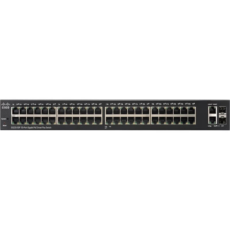 SG220-50P-K9 Cisco 220 Series 50 Ports Ethernet Switch | Refurbished