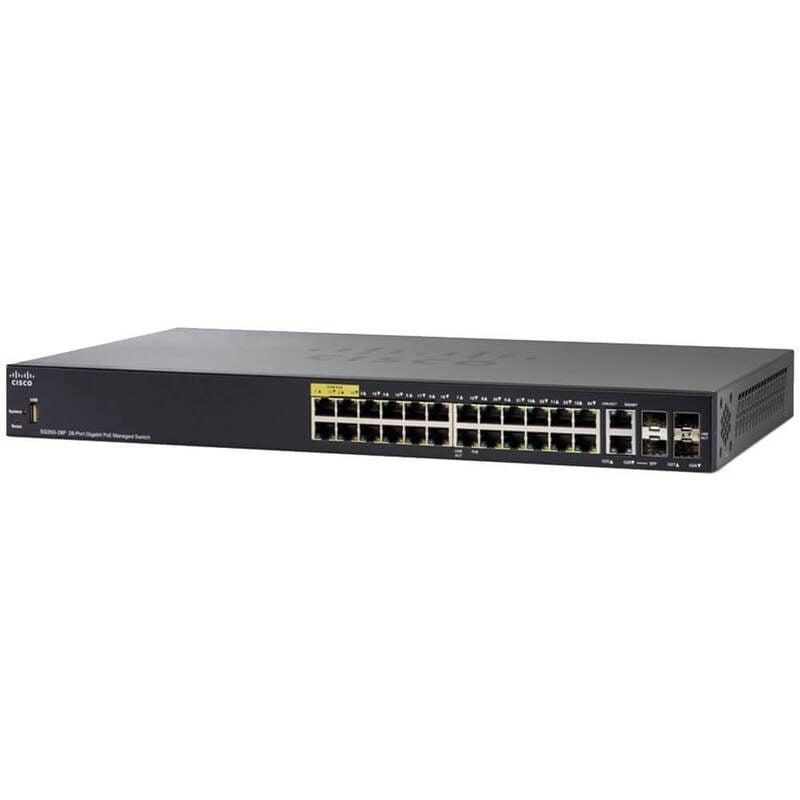 SG350-28MP-K9-NA Cisco 28-Ports Managed Switch | Refurbished
