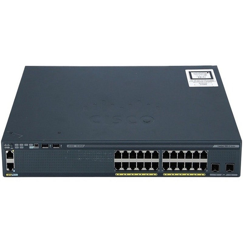 WS-C2960X-24PD-L Cisco Catalyst 24 Ports Managed Switch | Refurbished