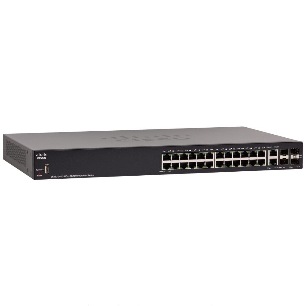 SF250-24-K9-NA Cisco 250 Series 24 Ports Managed Switch | Refurbished