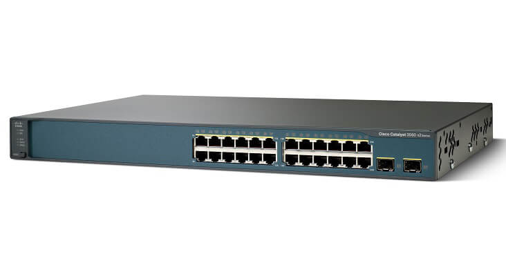 WS-C3560V2-24PS-E Cisco Catalyst 3560V2 24 10/100 PoE + 2 SFP + IPS (Enhanced) Image | Refurbished