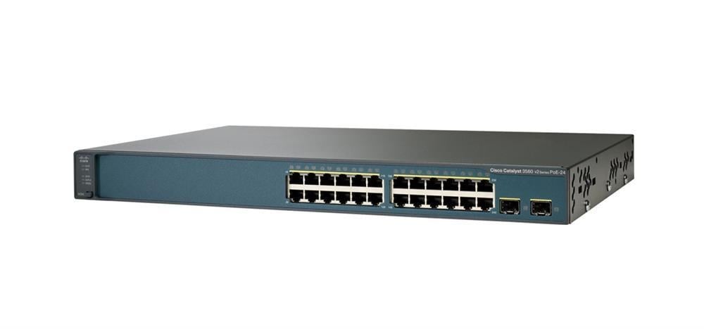 WS-C3560V2-24PS-E Cisco Catalyst 3560V2 24 10/100 PoE + 2 SFP + IPS (Enhanced) Image | Refurbished