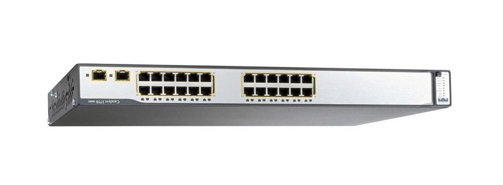 WS-C3750V2-24PS-E Cisco Catalyst 3750V2 24 10/100 PoE + 2 SFP Enhanced Image | Refurbished