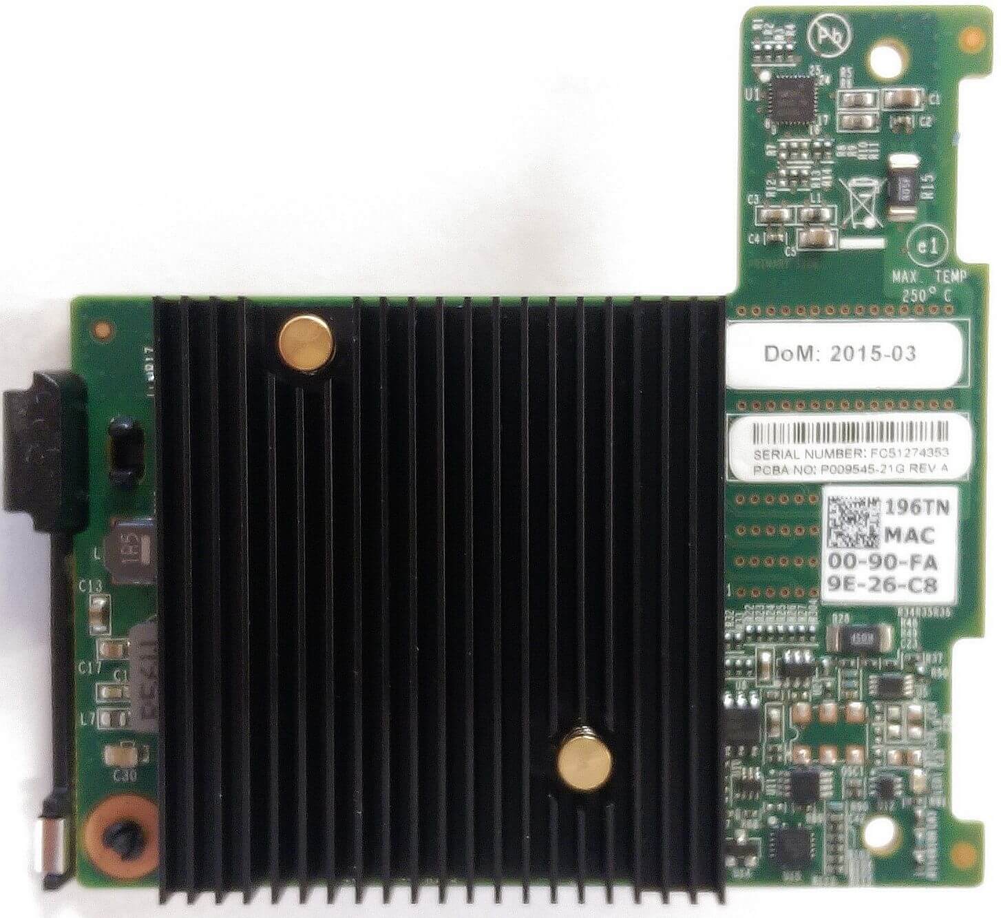 196TN Dell OCM14102-N5-D Dual-Port 10GBE Network Mezzanine Adapter. Refurbished