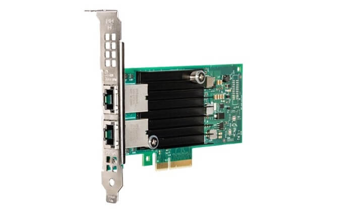 540-BBZX Dell Intel X550-T2 10GB Ethernet Converged Network Adapter With Low Profile Bracket. Refurbished.