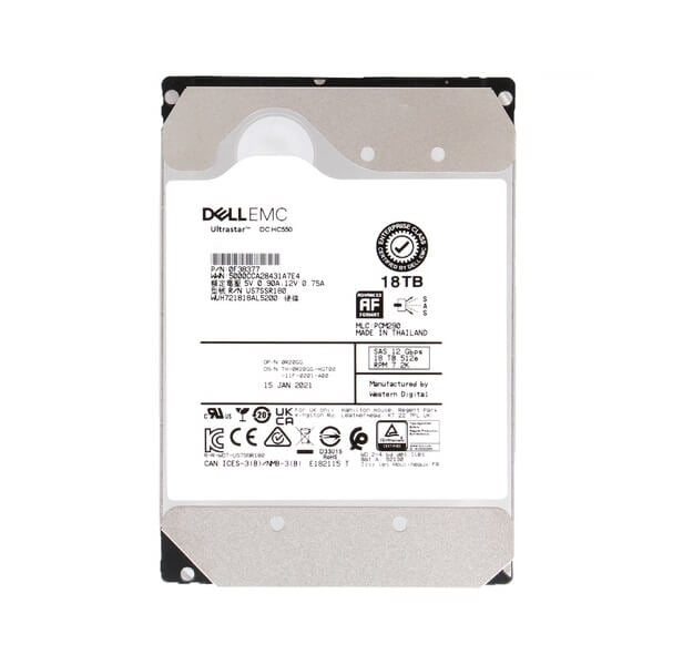 R20GG Dell 18TB 7.2K RPM Ise Near Line SAS 12GBPS 512MB Buffer 512e 3.5inch Hard Drive |