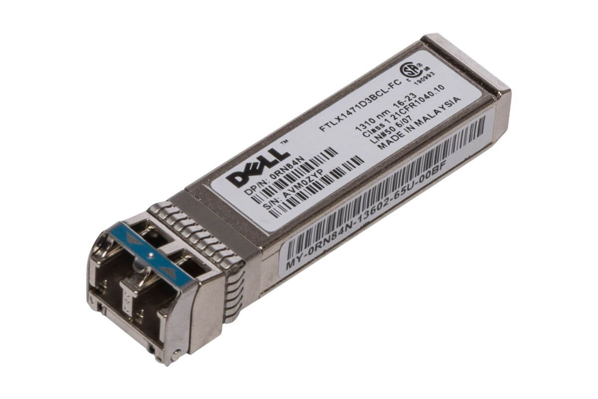 RN84N Dell SFP+ Short Range Optical 10GB Tranceiver LC Connector. Refurbished.