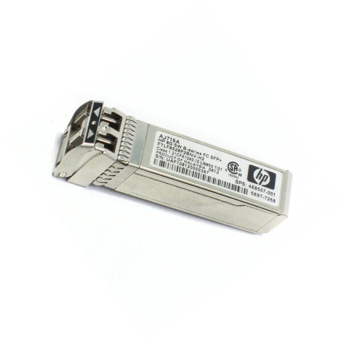 AJ716A HPE B-Series 8GBPS Shortwave FC 1 Pack SFP+ Transceiver Module | New Bulk Pack