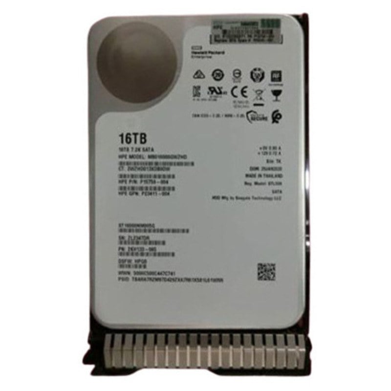 HPE P15757-004 16TB 7.2K RPM Hard Drive SATA 6GBPS BC Helium 512e LFF in Smart Carrier | Brand New 3 Years Warranty