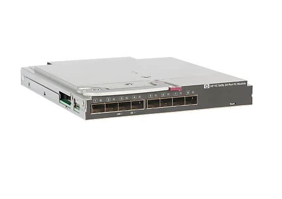 751465-B21 HPE Virtual Connect 16GB 24-port Fibre Channel Module Switch-24 Ports - Plug-in Module C-class. Refurbished.