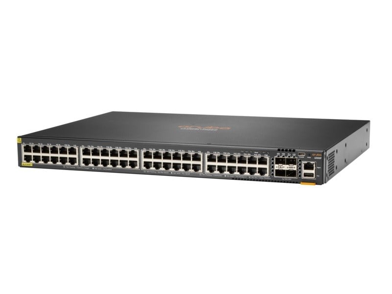 JL665A HPE Aruba 6300F 48 Port 1GB Class 4 PoE And 4 Port SFP56 Switch. New Bulk Pack.