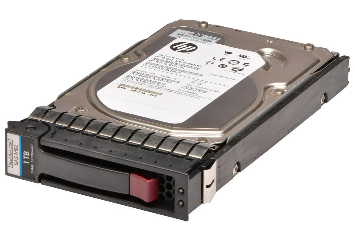 604080-001 HP 1TB 7.2K RPM 3.5 Inch LFF 2 Port SAS-6GBPS Midline Hard Drive. New Factory Sealed 3 Years HP Warranty.