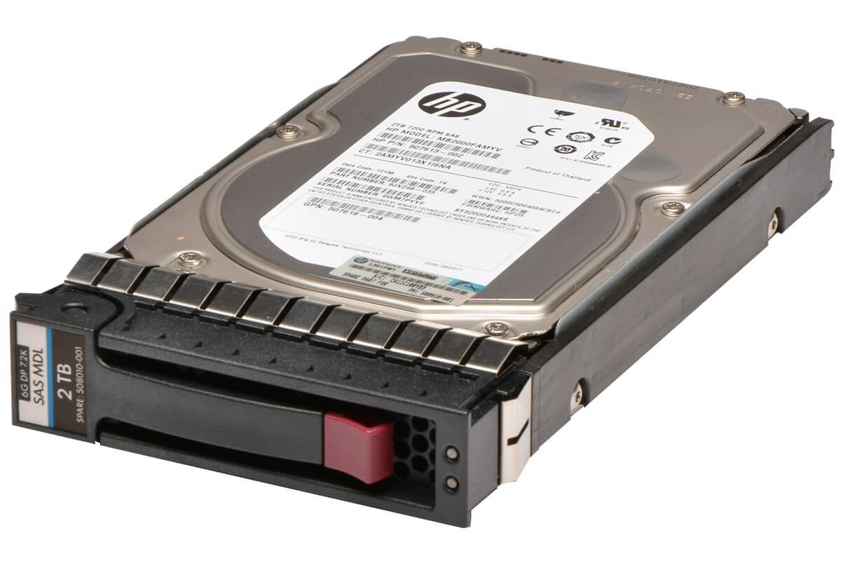 604081-001 HP P2000 2TB 6GBITS SAS 7.2K RPM Large Form Factor 3.5 Inches DP Midline Hard Disk Drive. Refurbished.