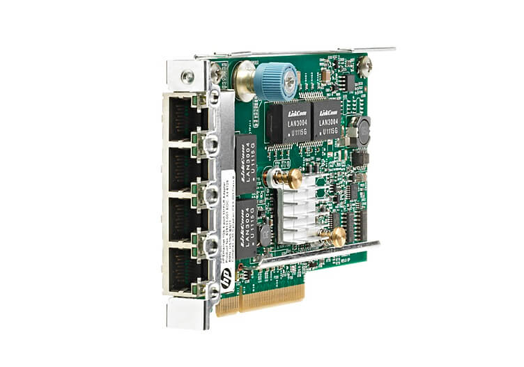 634025-001 HPE 331FLR Gigabit Ethernet Card PCI Express X4 4Port. New Bulk Pack.