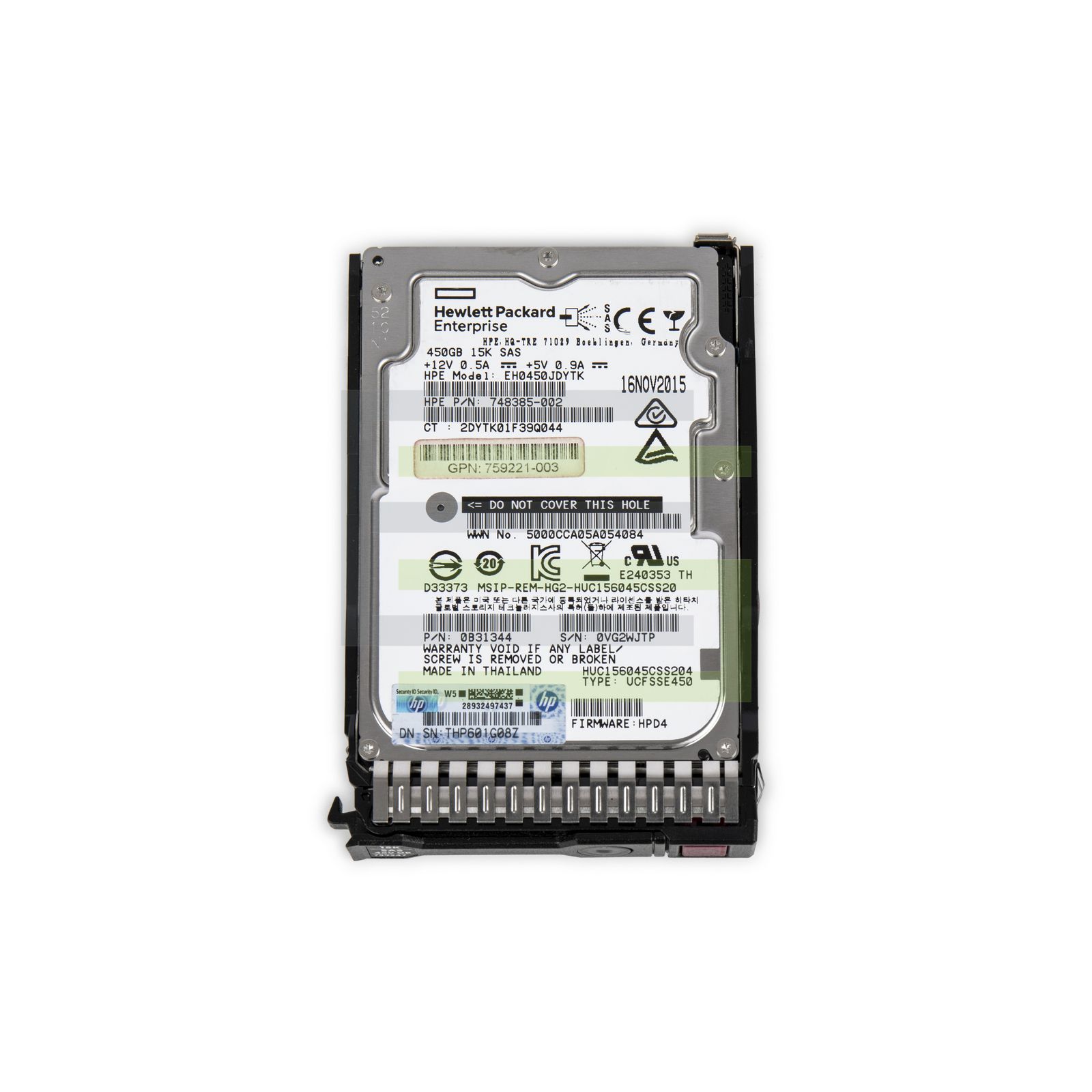 HP 759221-003 450GB 15K RPM SAS 12GBPS Enterprise Hard Drive | New Bulk Pack
