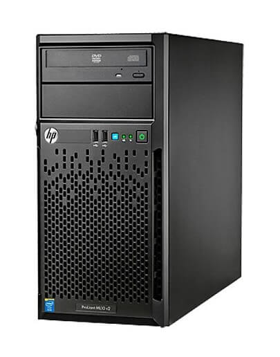 835267-P01 HPE Proliant ML10 V2 1X Intel Core-I3 4150/3.5GHz, 8GB DDR3 RAM, 500GB HDD, 4U Tower Server | Refurbished | Call
