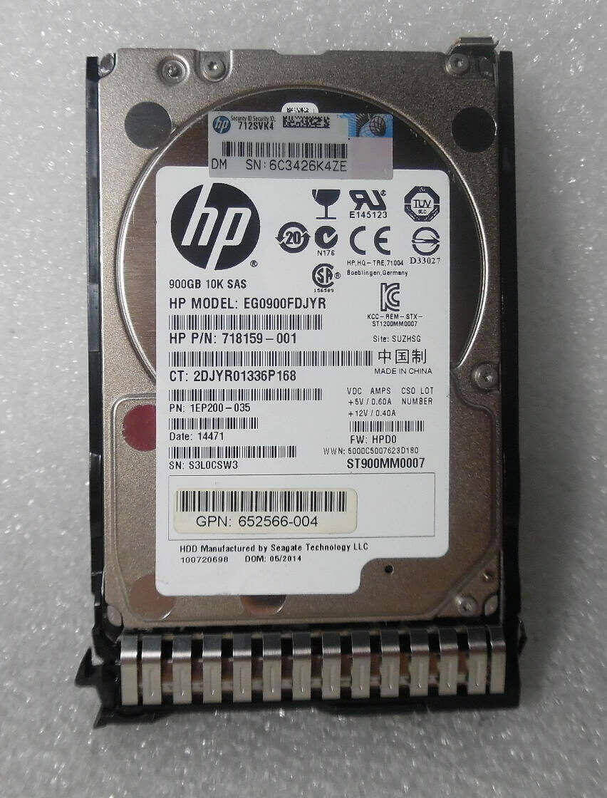 EG0900FCHHV HPE 900GB 10K RPM SAS 6GBPS SFF Enterprise Hard Drive | New Sealed Spare