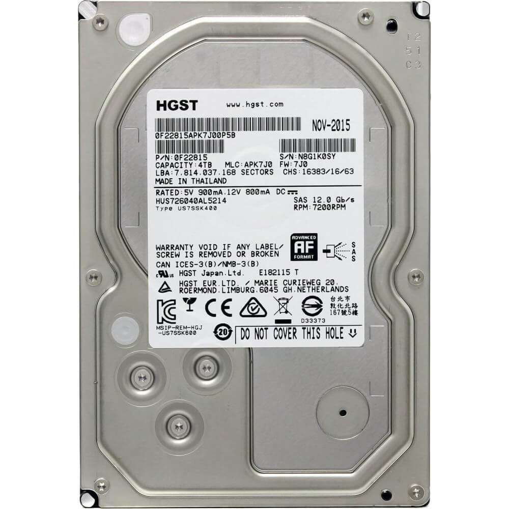 0F22815 Hitachi 4TB 7200RPM SAS 12GBPS 128MB SE Hard Drive | Refurbished