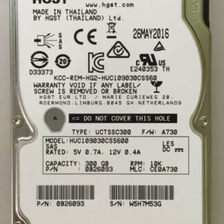 0B33076 Hitachi Ultrastar C10K1800 300GB 10K RPM SAS-12GBPS 128MB Enterprise Hard Drive | Refurbished