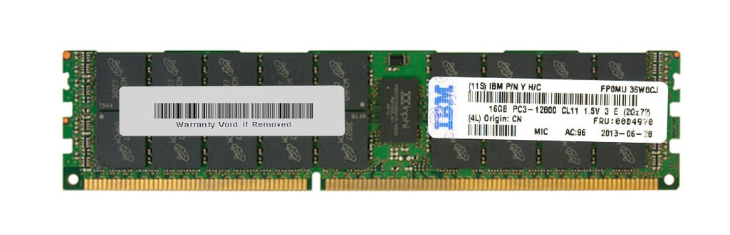 00D4970 IBM 16GB 1600MHz PC3-12800 DDR3 240-Pin SDRAM ECC Reg Ram | Brand New 3 Years Warranty