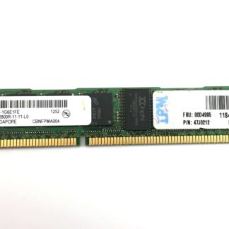00D4995 IBM 8GB 1X8GB 1600MHz PC3-12800 240-Pin CL11 1.5v DDR3 SDRAM ECC Dual Rank X8 Registered RDIMM Memory For Bladecenter. New Bulk Pack.