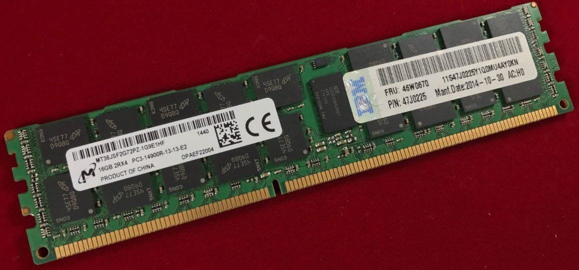 00D5048 IBM 16GB (1x16GB, 2Rx4, 1.5V) PC3-14900, CL13, ECC, DDR3 - Foto 9