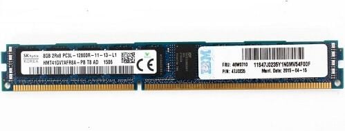 47J0235 IBM 8GB 1X8GB PC3-12800 DDR3 1600MHZ SDRAM Dual Rank Ecc Registered Vlp Rdimm Memory Module. New Bulk Pack.