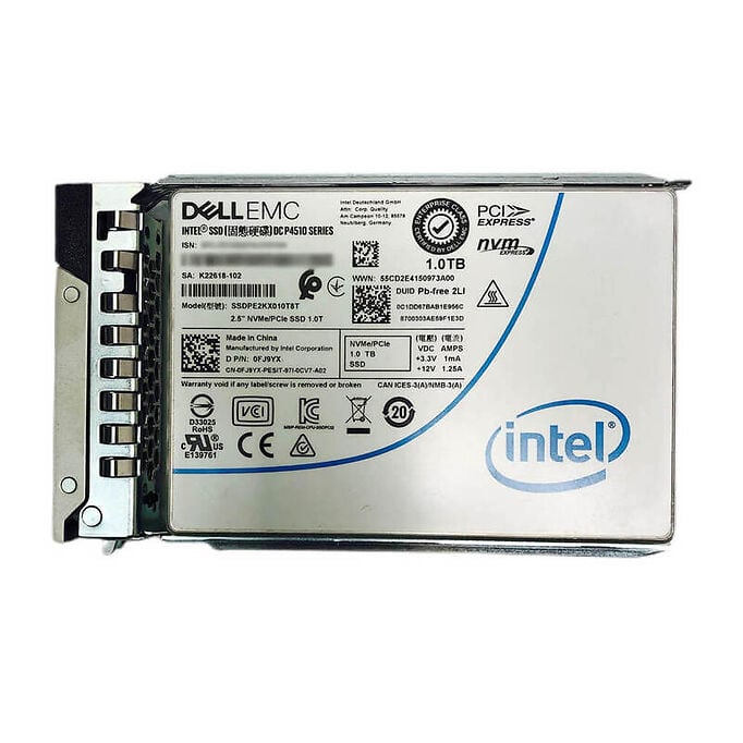 Intel SSDPE2KX010T8T 1TB SSD PCI Express 3.1 X4 (nvme) Tlc Read Intensive Internal | Refurbished | Dell OEM