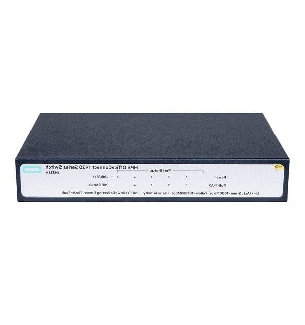 JH328A HPE 1420 5GBPS PoE+ Switch 5 Ports Rack-Mountable | Refurbished