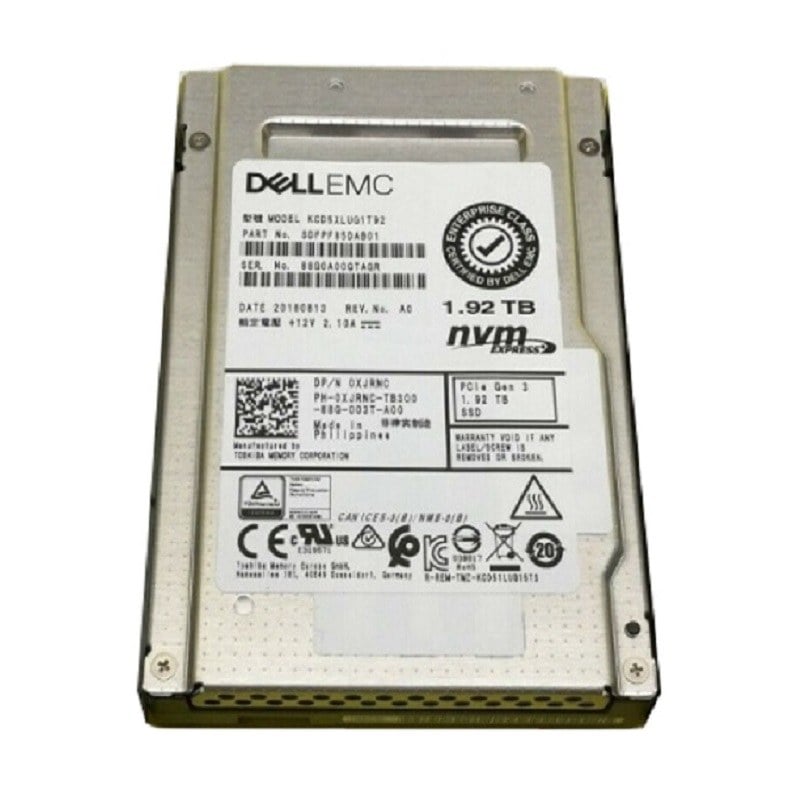KCD5XLUG1T92 Kioxia 1.92TB SATA 6GBPS Read Intensive PCIE Enterprise Internal SSD | Brand New | Dell OEM
