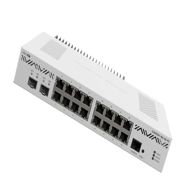 Mikrotik CCR2004-16G-2S+PC Cloud Core Router 1.2 GHZ 16 GB 2 SFP+ Incl Ground | Brand New 3 Years Warranty