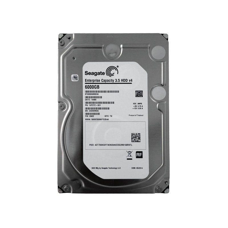 Seagate 1HT27Z-001 Enterprise V.4 6TB 7.2K RPM SAS 12GBPS Dual Port 128MB Hard Drive | Refurbished