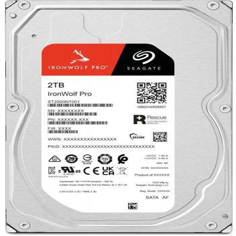 Seagate ST2000NT001 Ironwolf Pro 2TB 7.2K RPM 512E SATA-6GBPS 256mb Buffer Hard Disk | Drive. Brand New