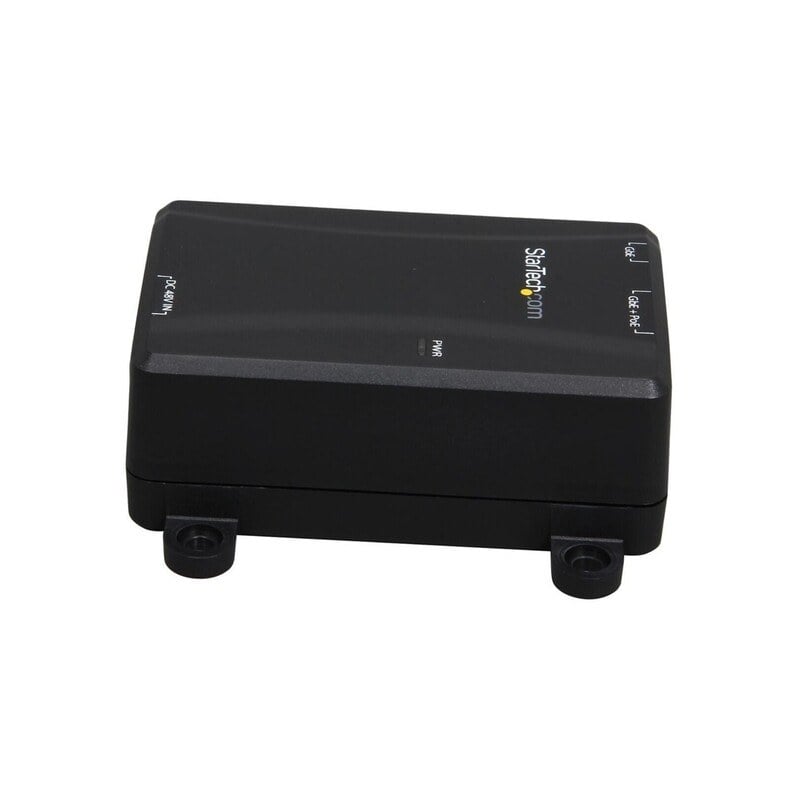 Startech POEINJ1G 1 Port Gigabit Poe Power Over Ethernet Injector 48v / 30w - 802.3at / 802.3af - Wall-mountable - 110 V Ac, 220 V Ac Input - 48 V Output - 30 W - Black | New Factory Sealed