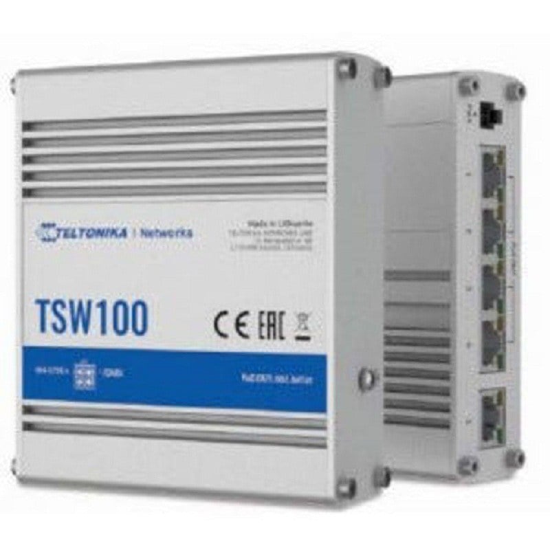 Teltonika TSW200000050 Unmanaged Switch Industrial DC Power Socket PoE+ 20GBPS | Brand New 3 Years Warranty