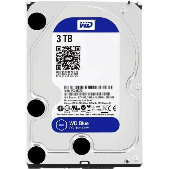 WD30PURX Western Digital 3TB 7.2K RPM Intellipower SATA 6GBPS 64MB Buffer 3.5Inch Internal Surveillance Hard Disk Drive. New Bulk Pack.
