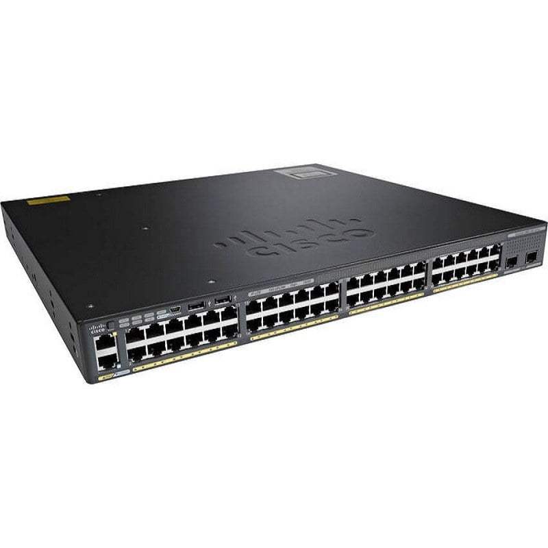Cisco WS-C2960X-48FPD-L 48 Ports Managed Switch 2960x Series Rack Mountable Ethernet Layer 2 SFP+ | Refurbished