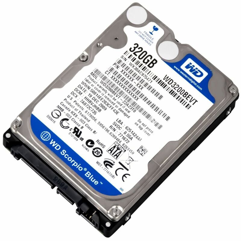 WD3200BEVT Western Digital Scorpio 320GB 5.4K RPM SATA 3GBPS 8MB CacheInternal Hard Drive | Refurbished